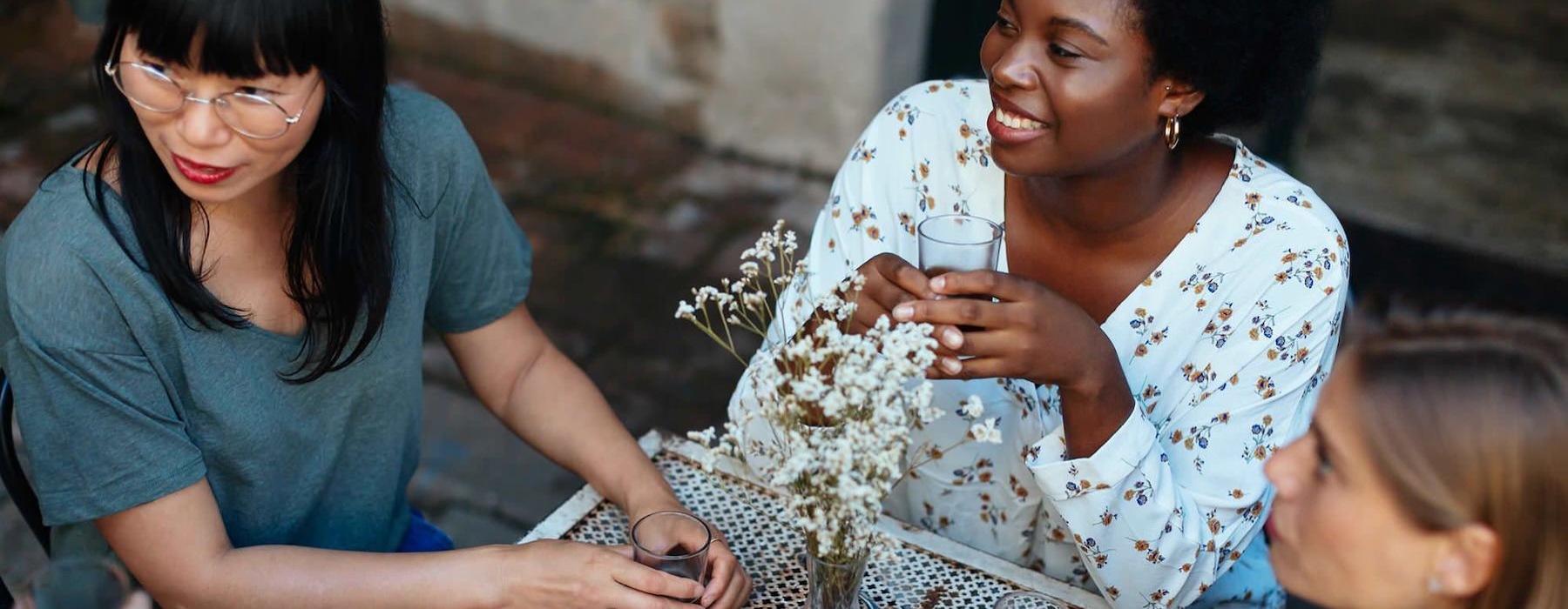 group of women having brunch at a neighborhood restaurant
